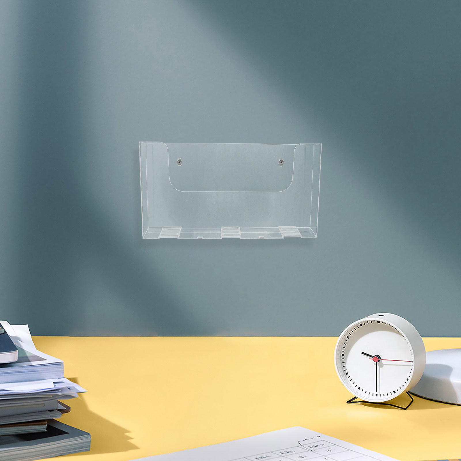 Magazine Holder Rack - ที่แขวนเอกสารอะคริลิกติดผนัง 2 ชิ้น แบบโปร่งใส ความจุขนาดใหญ่ สำหรับจัดแสดงนิตยสารและเอกสาร