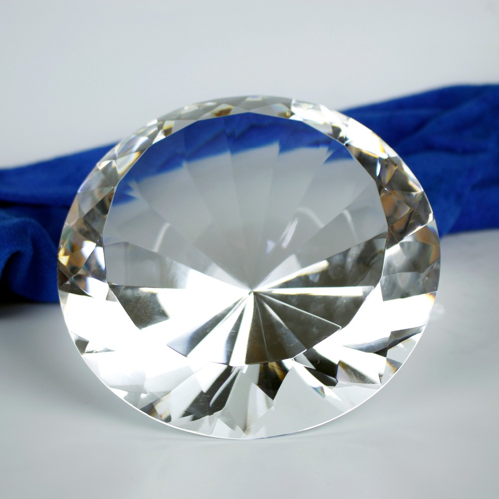 Paper Weight Crystal - 150 มม.ออปติคัลโปร่งใสคริสตัลแก้ว Paperweight เช่นเคาน์เตอร์