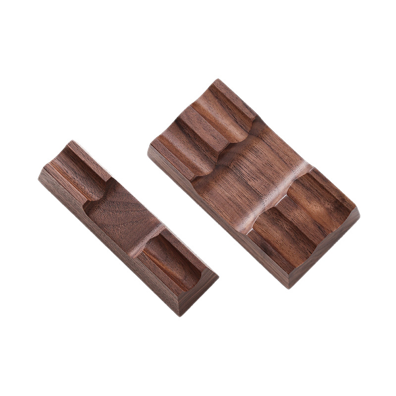 Pen Rest Single - ที่วางปากกาไม้วอลนัทสำหรับปากกาหมึกซึม/ปากกาหมึกเจล ไม้เนื้อแข็ง ช่องใส่ปากกาเดี่ยว/คู่ ที่วางปากกาบนโต๊ะ สำหรับงานเขียนพู่กัน