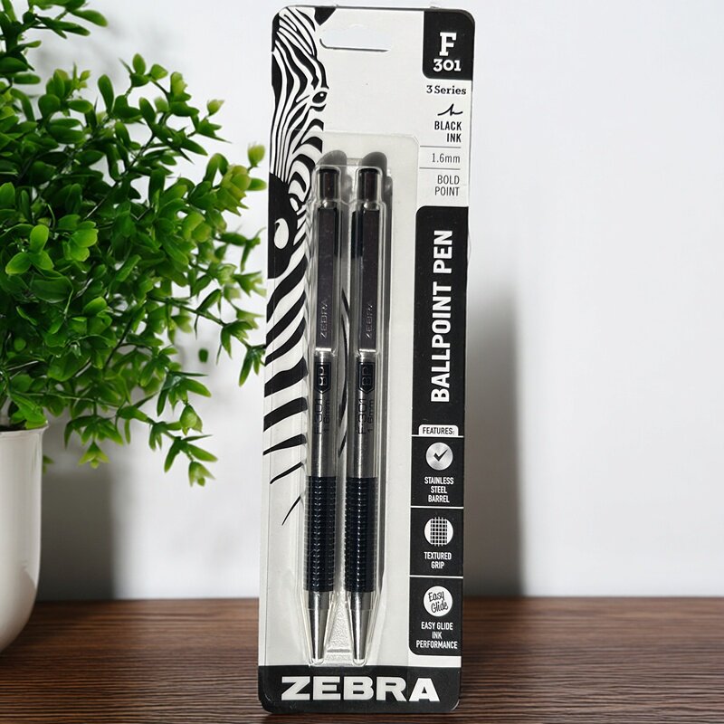 Zebra Pen F-301 - ญี่ปุ่น ZEBRA F-701 402 G-301 สแตนเลสสตีลโลหะกดบอลพอยท์ปากกา