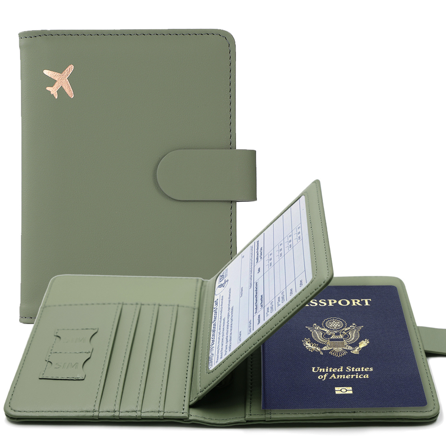 Index Card Holder - ปกหนังสือเดินทาง RFID กรณีผู้ถือหนังสือเดินทางกระเป๋าสตางค์หนังสือเดินทางมัลติฟังก์ชั่น ID ผู้ถือบัตรเครดิตกระเป๋าสตางค์เดินทางอุปกรณ์เสริมการเดินทาง