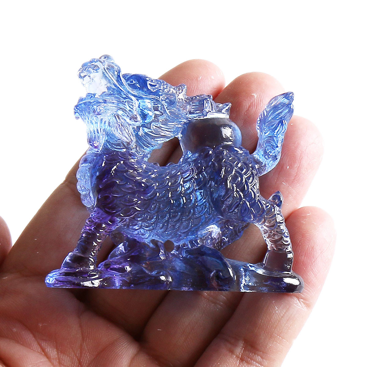Paper Weight Crystal - ของตกแต่งบ้าน รูปปั้นสัตว์ ชิหลิน คริสตัลหลี่หลี่จีน ของขวัญสุดพิเศษ ของสะสม