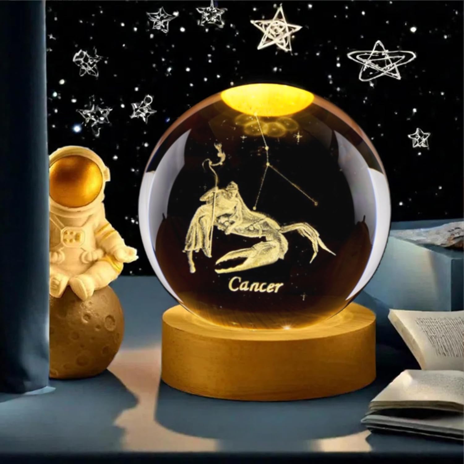 ลูกแก้วคริสตัลกลุ่มดาวมะเร็ง 3 - Paper Weight Crystal บทวิจารณ์และราคา