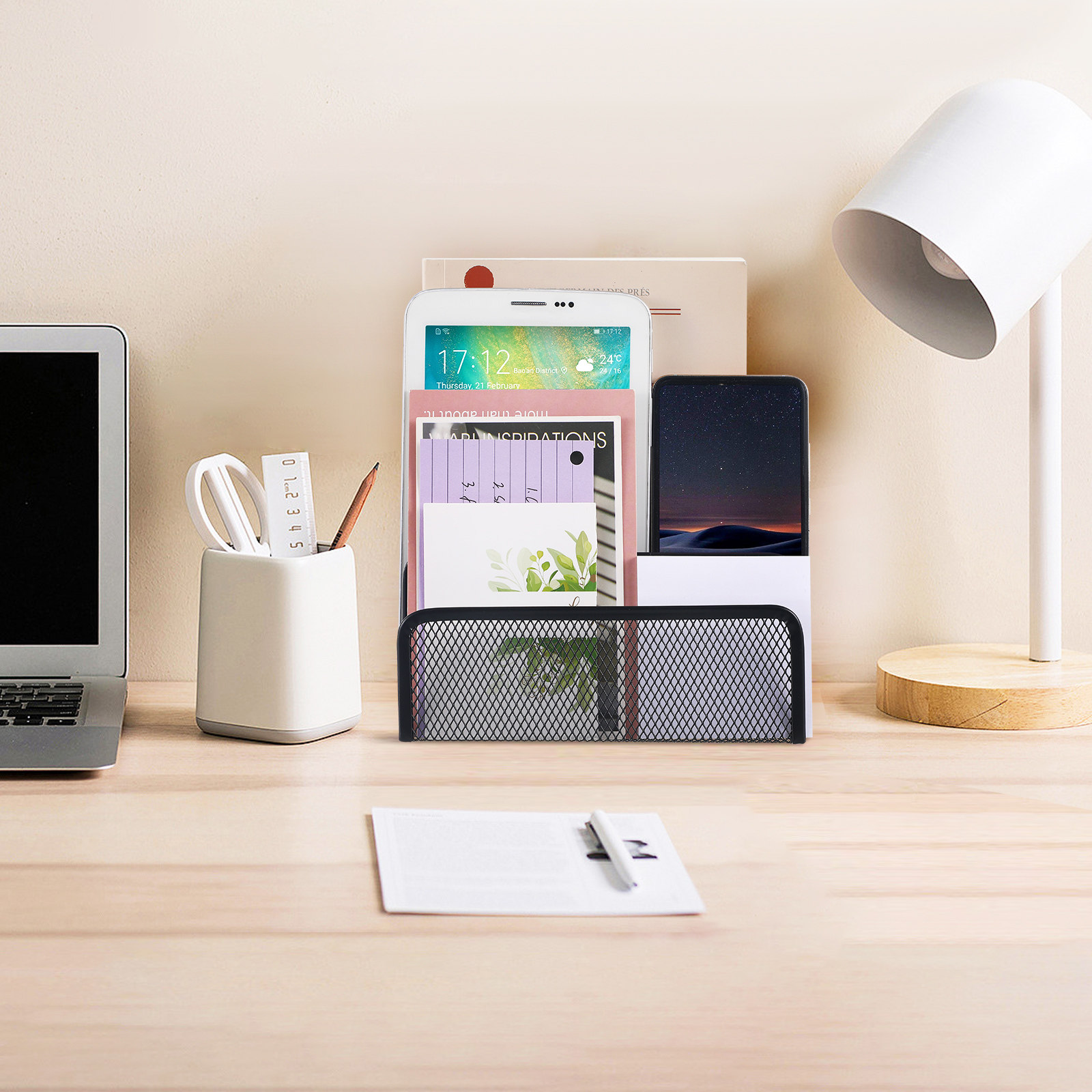 ที่จัดระเบียบเอกสารบนโต๊ะทำงาน - Magazine Holder Rack บทวิจารณ์และราคา