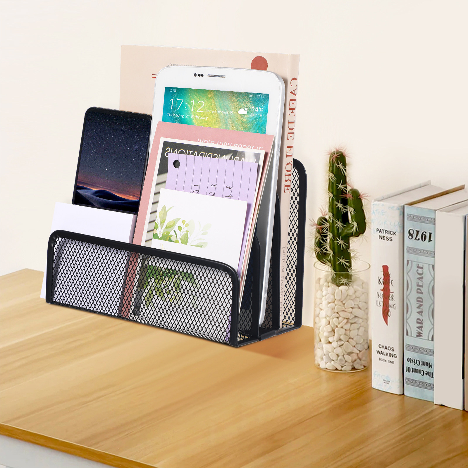 ที่จัดระเบียบเอกสารบนโต๊ะทำงาน - Magazine Holder Rack บทวิจารณ์และราคา