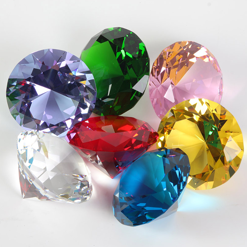 10 สีคริสตัลเพชรรูป Paperweigh - Paper Weight Crystal บทวิจารณ์และราคา